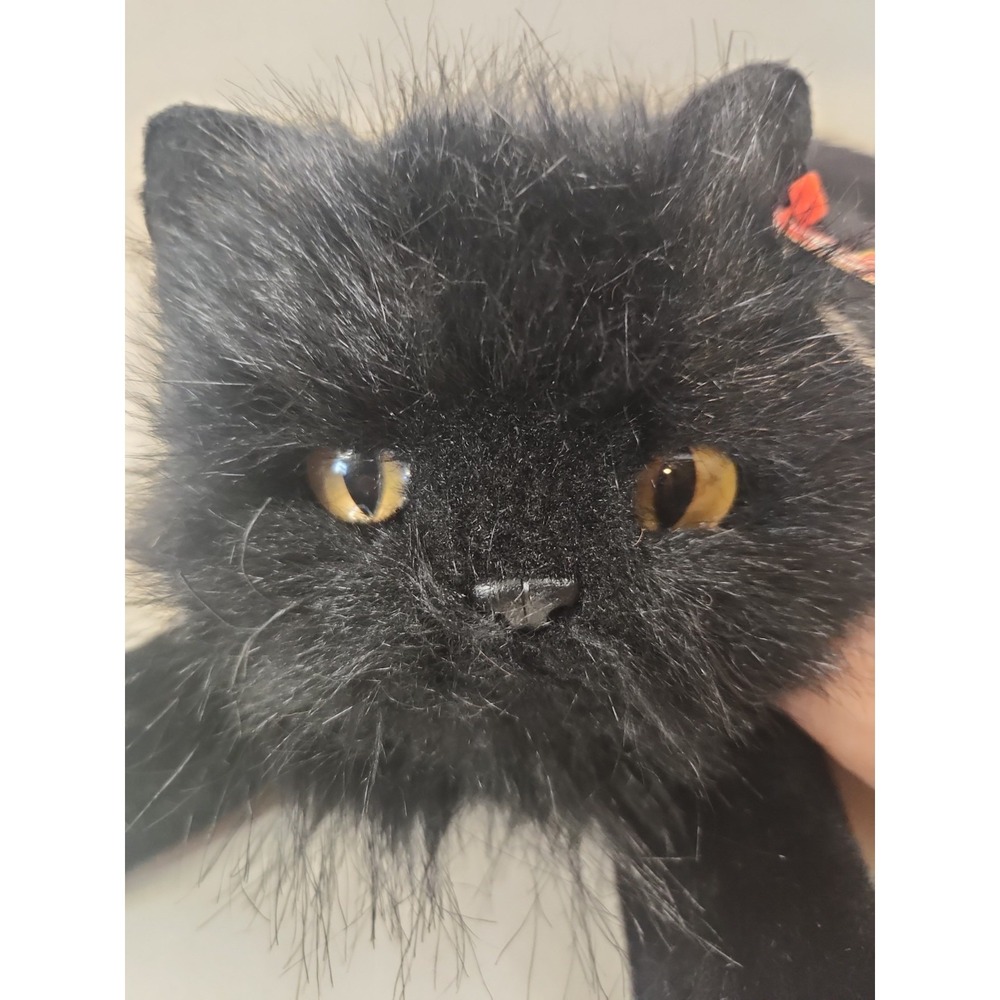 VTG 2000 2001 Ty Classic ONYX Black Persian Cat 18" Plush Stuffed Animal W/ Tags